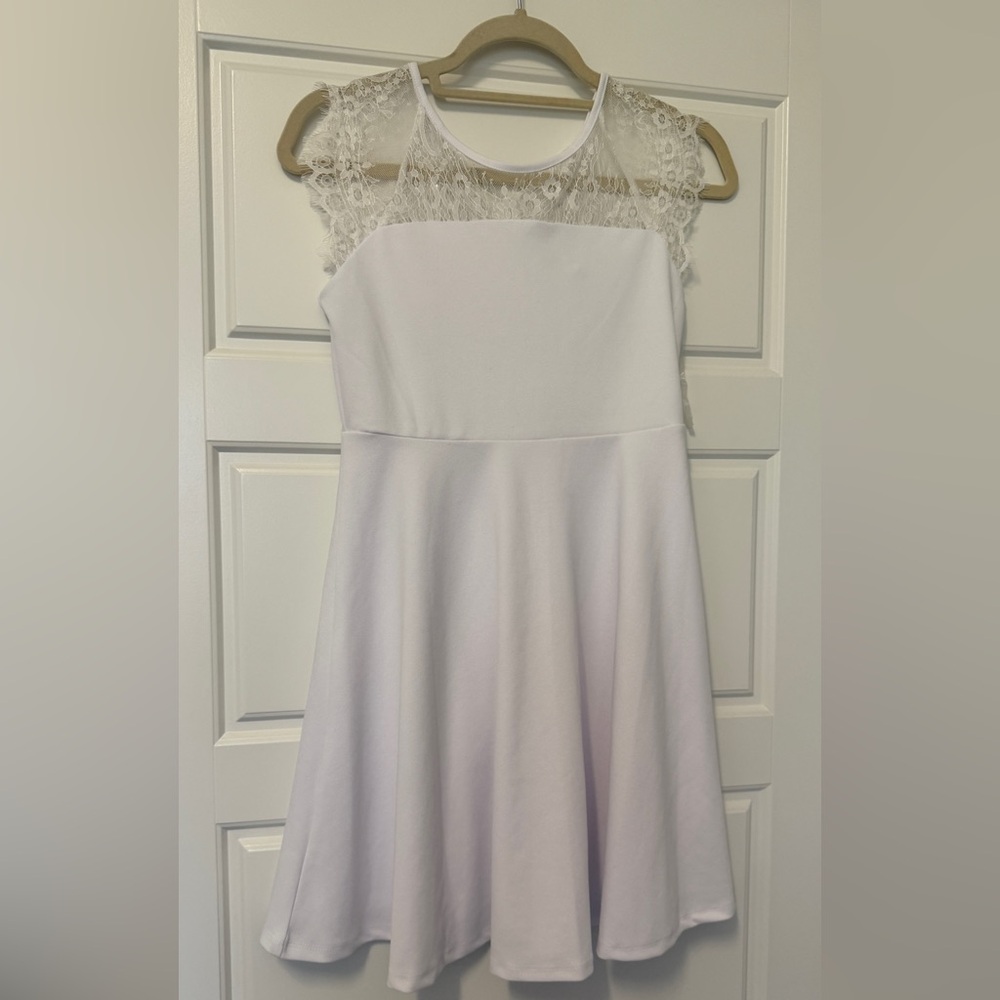 Blush by Us Angels White Lace Kids Dress